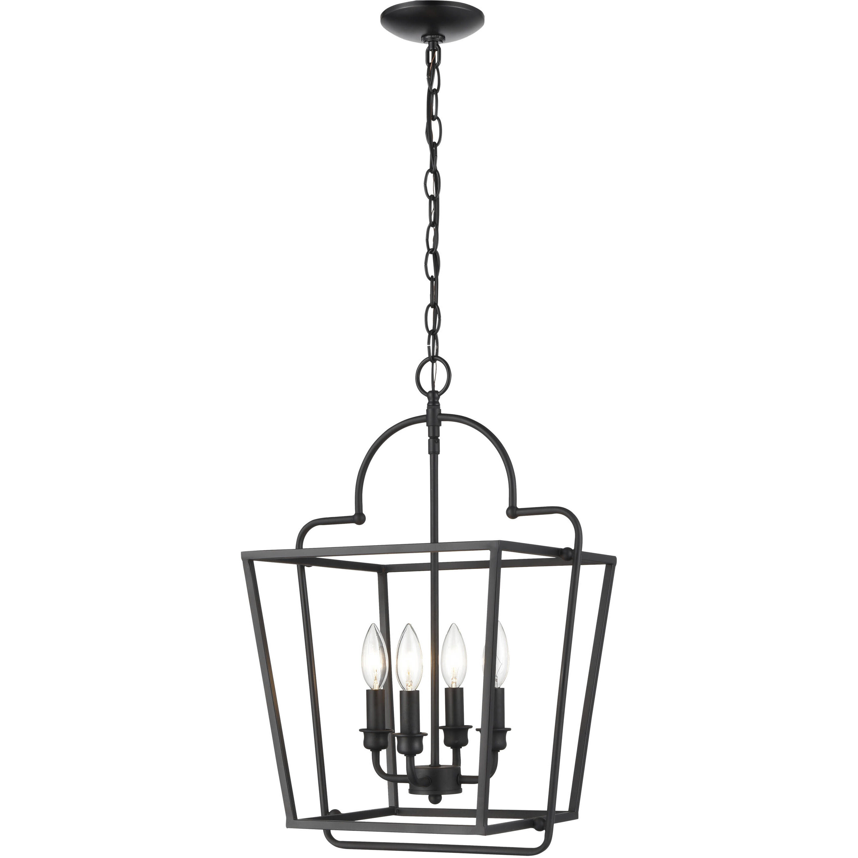 Corona 4 Light 15 inch Matte Black Pendant Ceiling Light